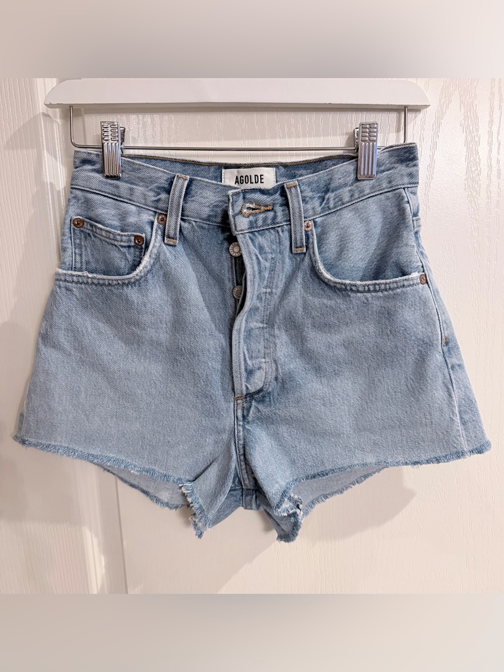AGOLDE, MILA High-Rise Denim Shorts